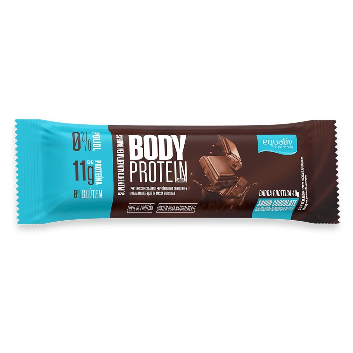 Body Protein Barra - 1 Unidade 40g Chocolate - Equaliv