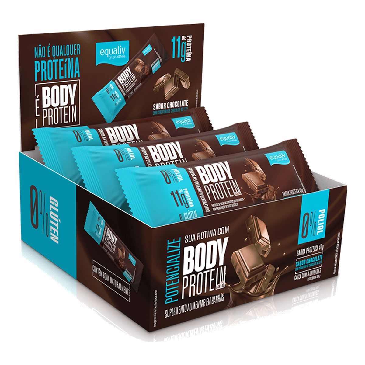 Body Protein Barra - 9 Unidades Chocolate - Equaliv