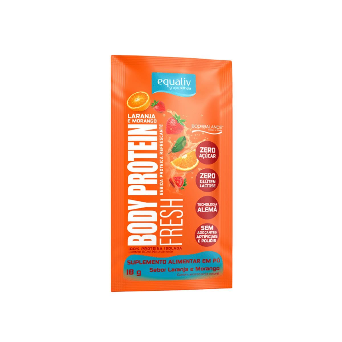 Body Protein Fresh - 1 Sach� 18g Laranja e Morango - Equaliv