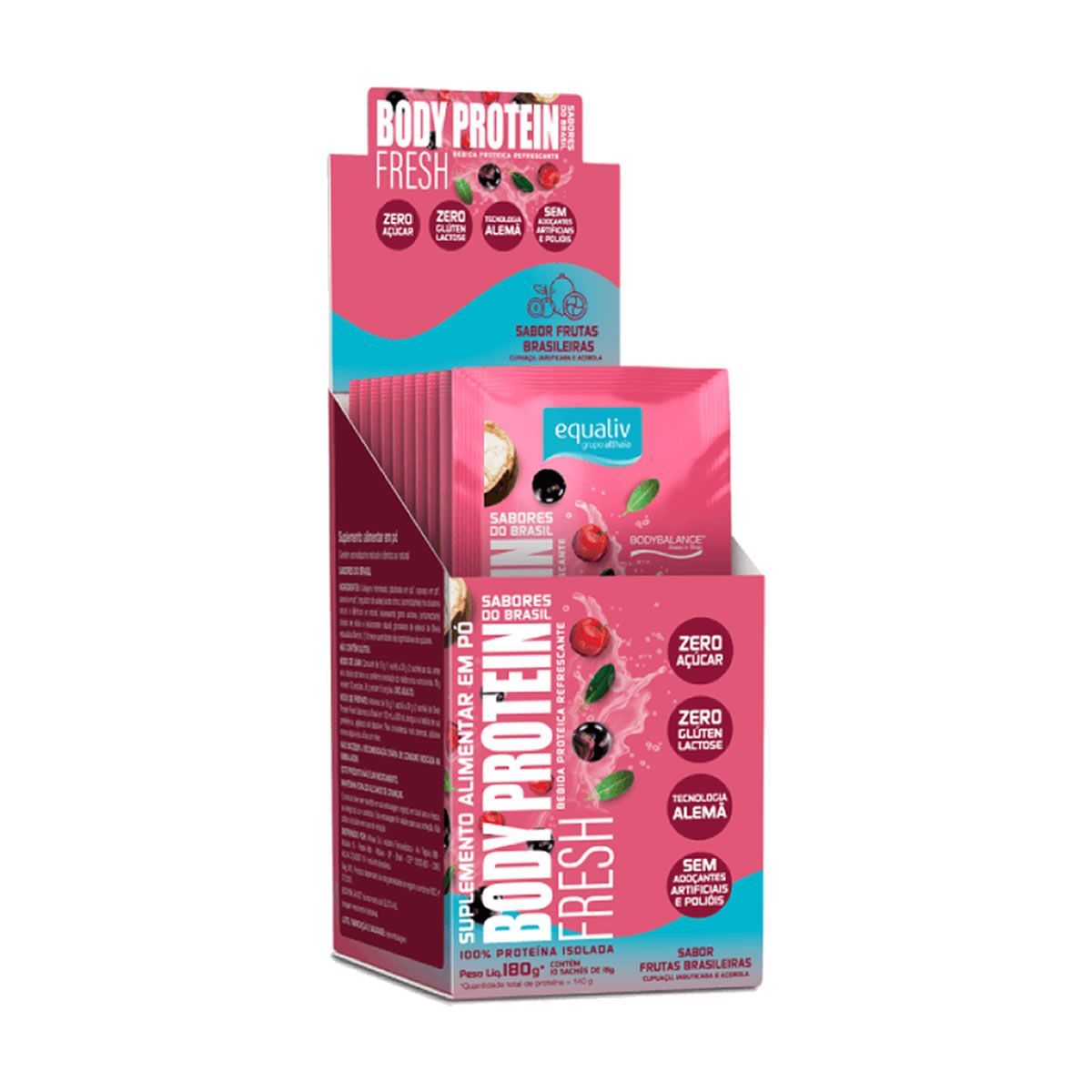 Body Protein Fresh - 10 Sach�s 18g Frutas Brasileiras - Equaliv