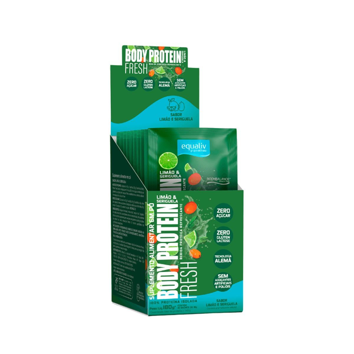 Body Protein Fresh - 10 Sach�s 18g Lim�o e Seriguela - Equaliv