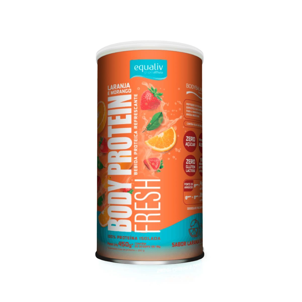 Body Protein Fresh - 450g Laranja e Morango - Equaliv