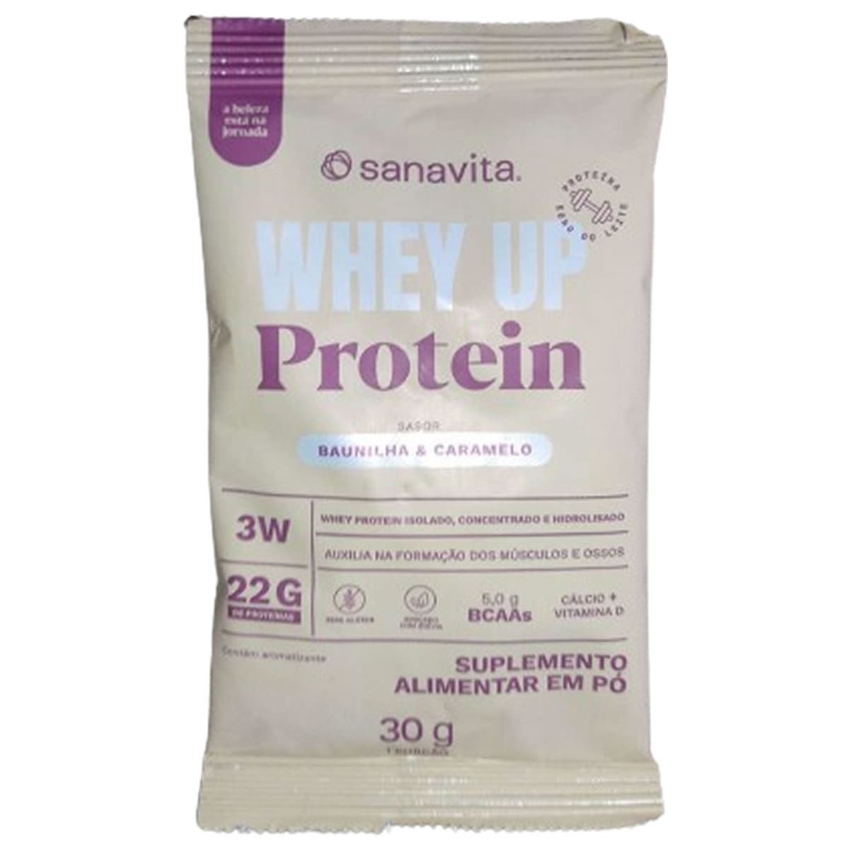 Whey Up Protein - 1 Sach� 20g Baunilha & Caramelo - Sanavita