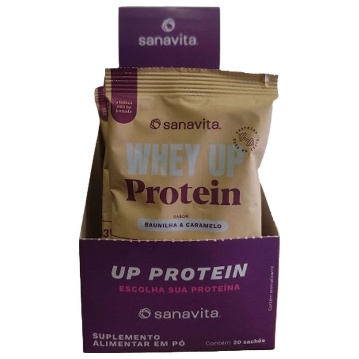 Whey Up Protein - 20 Sach�s 20g Baunilha & Caramelo - Sanavita*** Data Venc. 25/04/2026