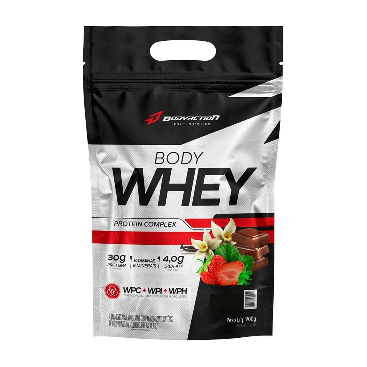 Body Whey - 900g Refil Baunilha - BodyAction