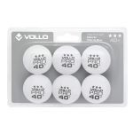 Bola T�nis de Mesa 3 Estrela - 6 Unidades Branca - Vollo Sports