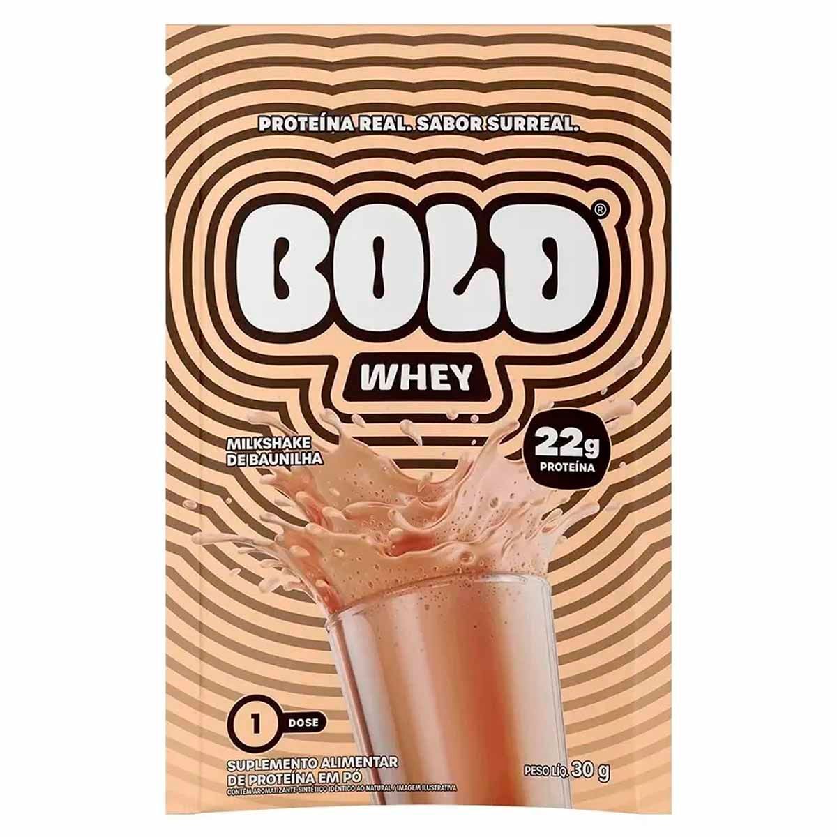 Bold Whey - 1 Sach� 30g Milkshake de Baunilha - Bold
