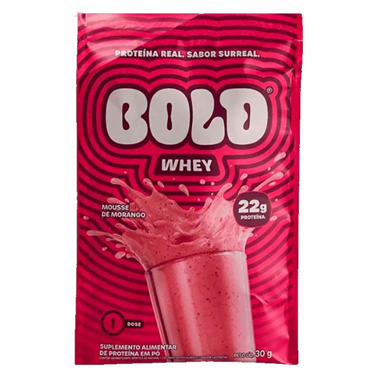 Bold Whey - 1 Sach� 30g Mousse de Morango - Bold