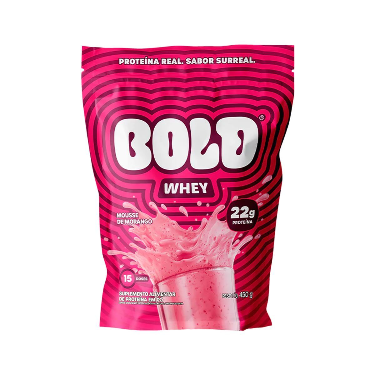 Bold Whey - 450g Refil Mousse de Morango - Bold