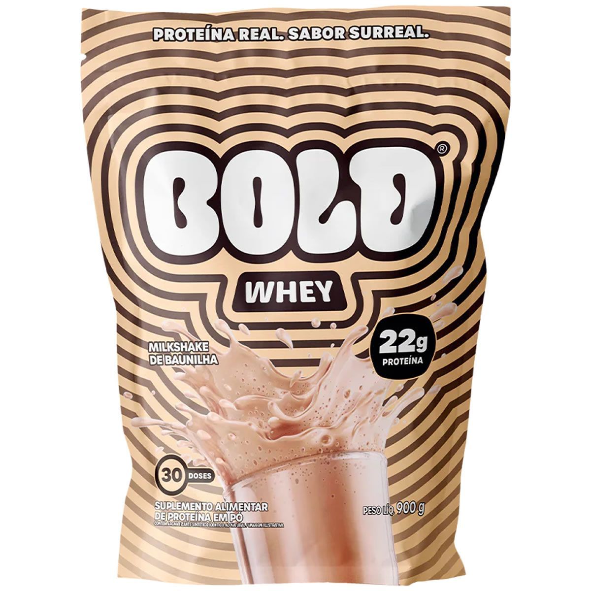 Bold Whey - 900g Refil Milkshake de Baunilha - Bold
