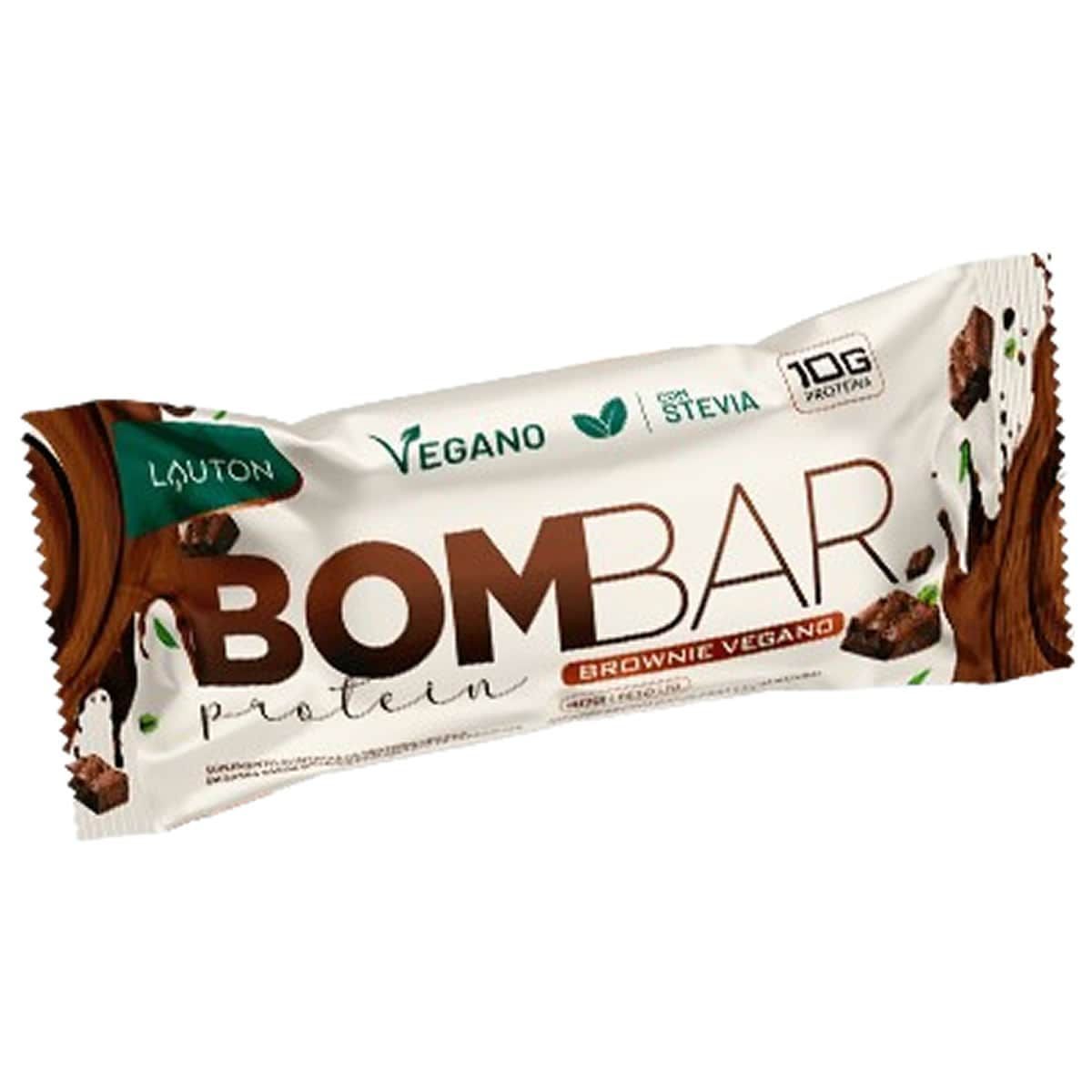 Bombar Protein - 1 Unidade 40g Brownie Vegano - Lauton Nutrition