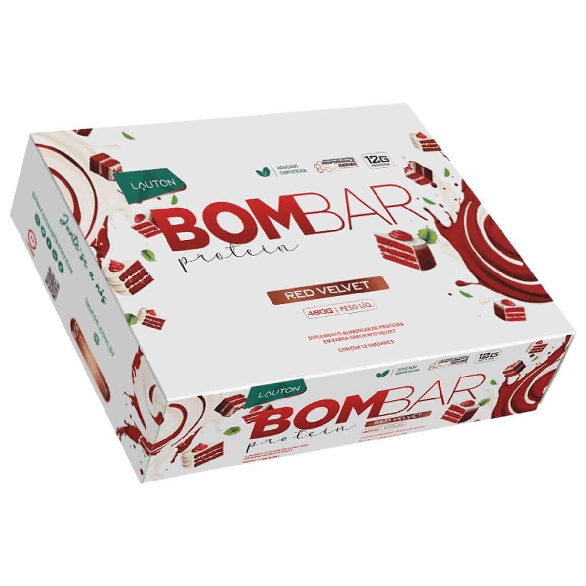 Bombar Protein - 12 Unidades 40g Red Velvet - Lauton Nutrition