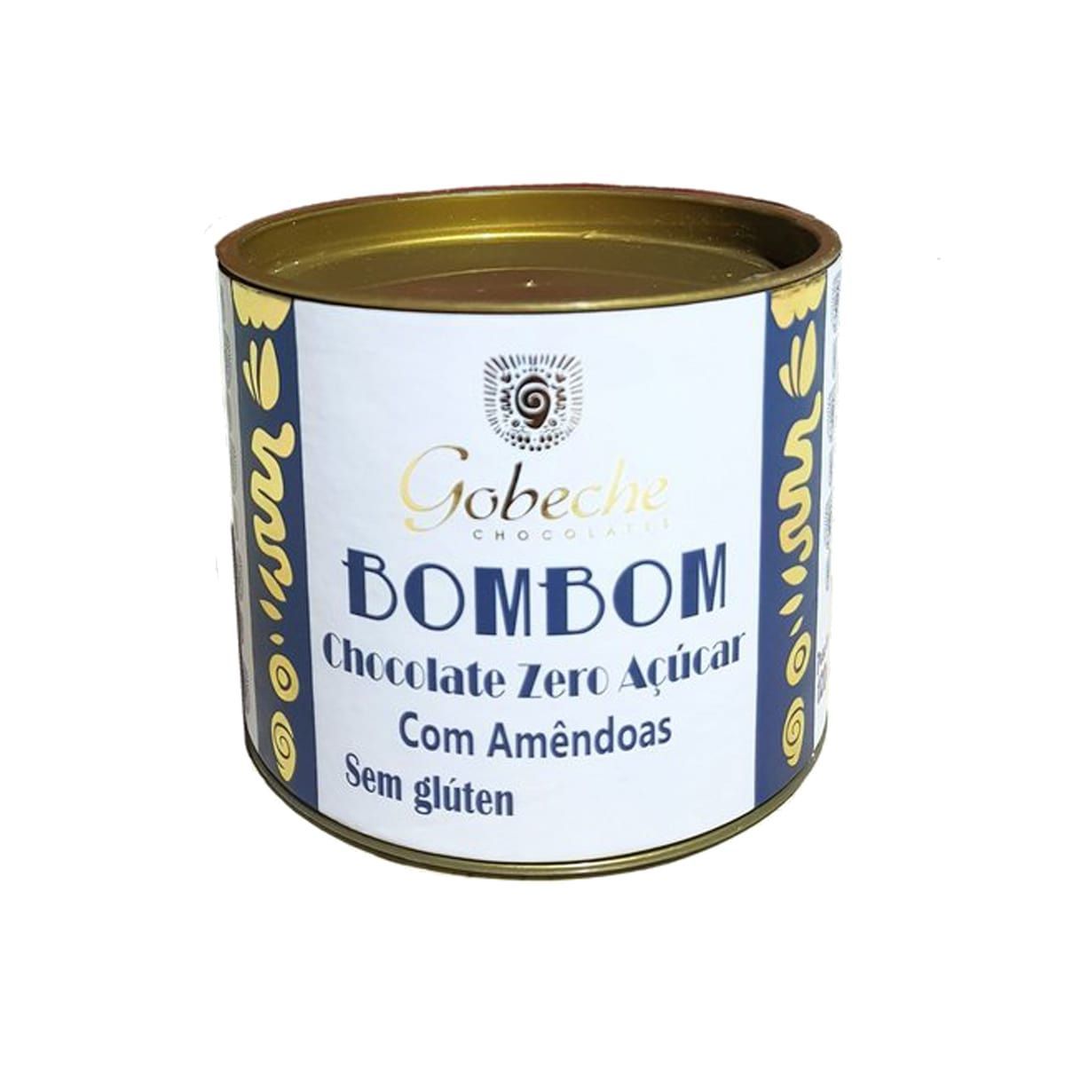 BomBom Chocolate Zero A��car - 120g Com Amendoas - Gobeche