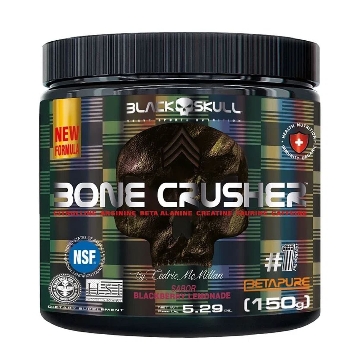 Bone Crusher Nova F�rmula - 150g Blackberry Lemonade - Black Skull