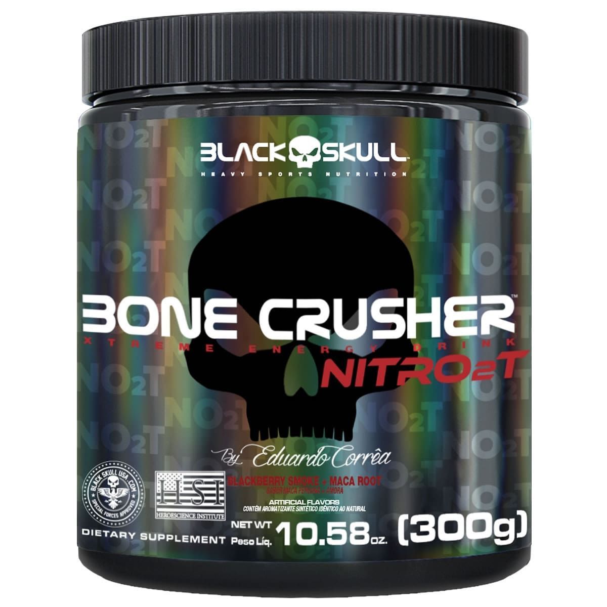 Bone Crusher Nitro 2T - 300g Blackberry e Maca Peruana - Black Skull