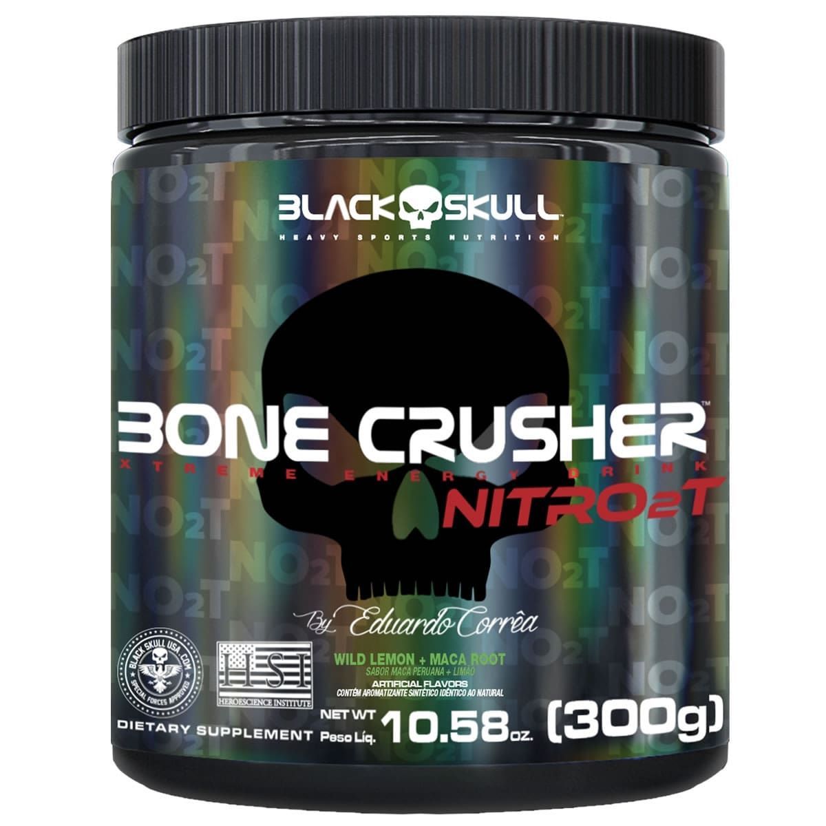 Bone Crusher Nitro 2T - 300g Lemon e Maca Peruana - Black Skull