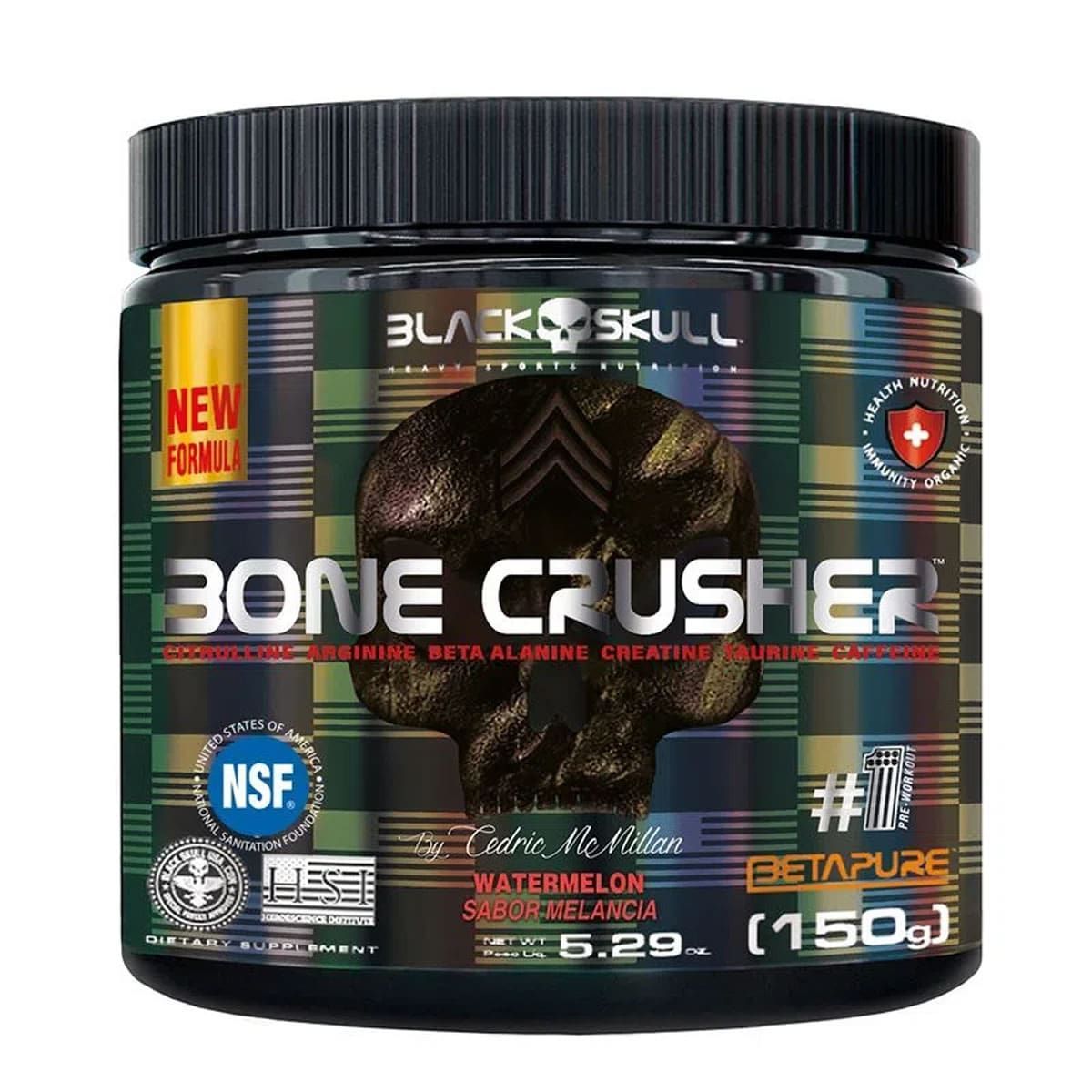 Bone Crusher Nova F�rmula - 150g Melancia - Black Skull