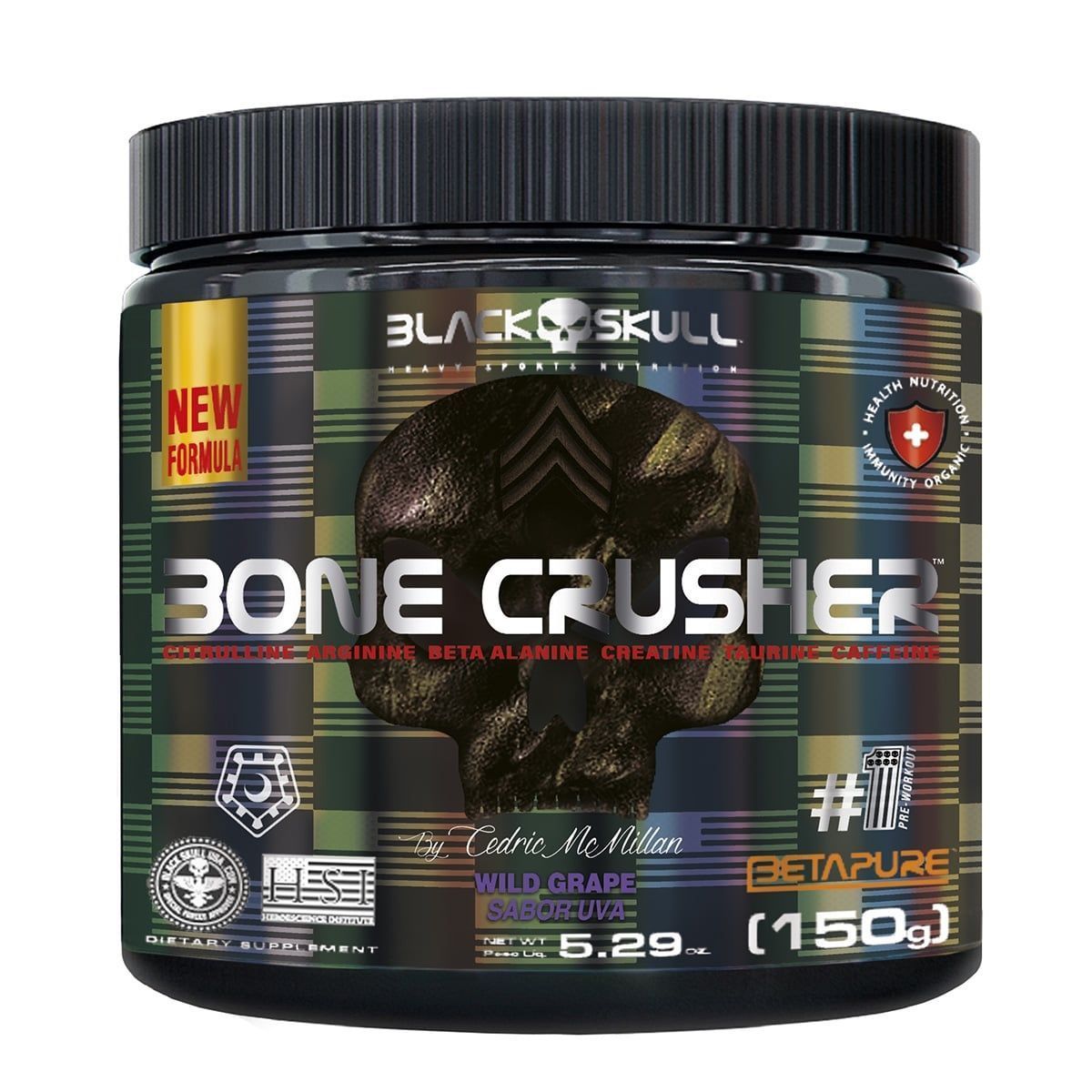 Bone Crusher Nova F�rmula - 150g Uva - Black Skull