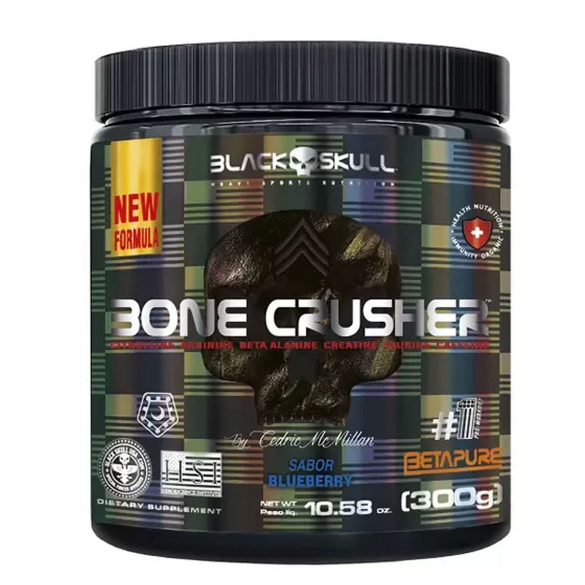 Bone Crusher Nova F�rmula - 300g Blueberry - Black Skull