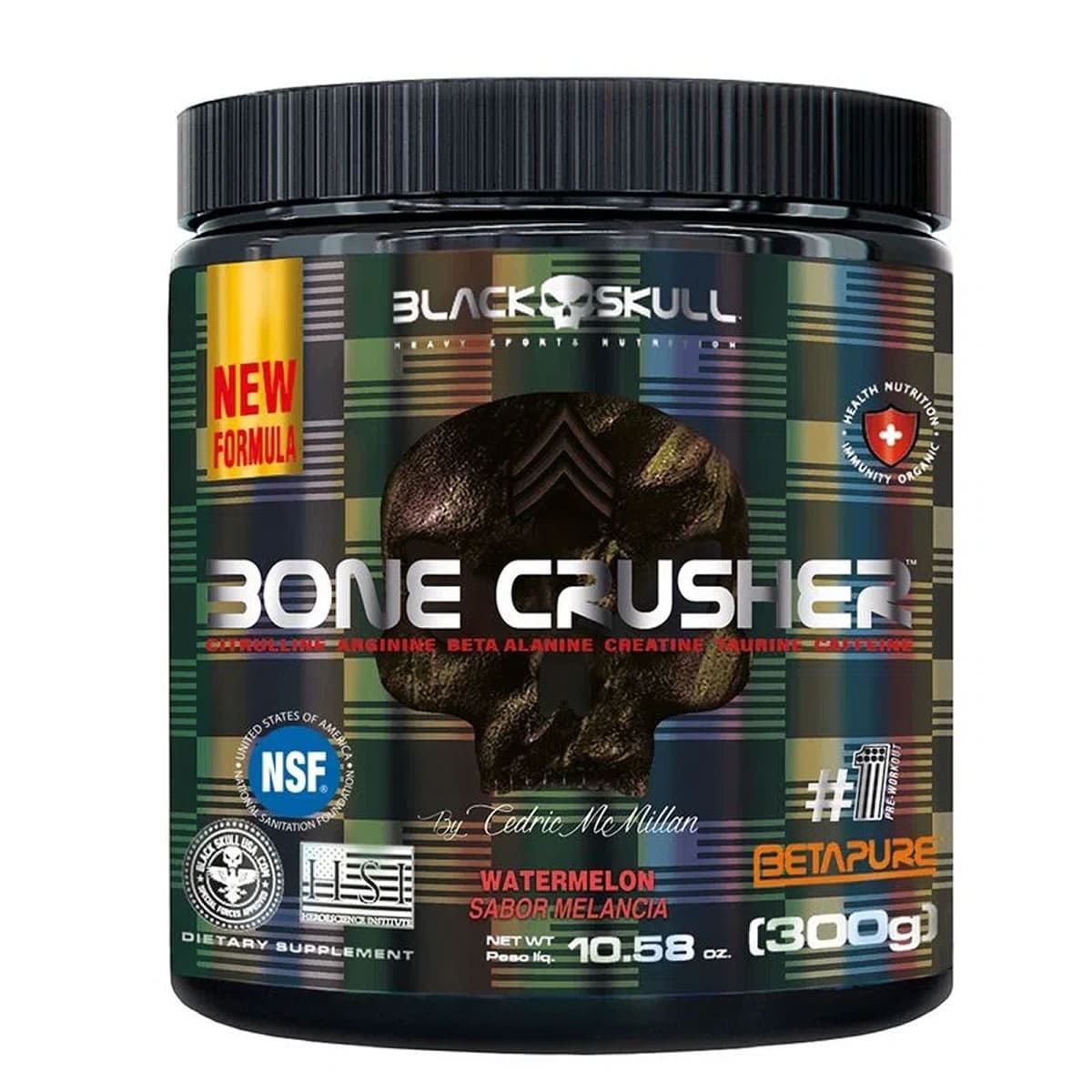 Bone Crusher Nova F�rmula - 300g Melancia - Black Skull