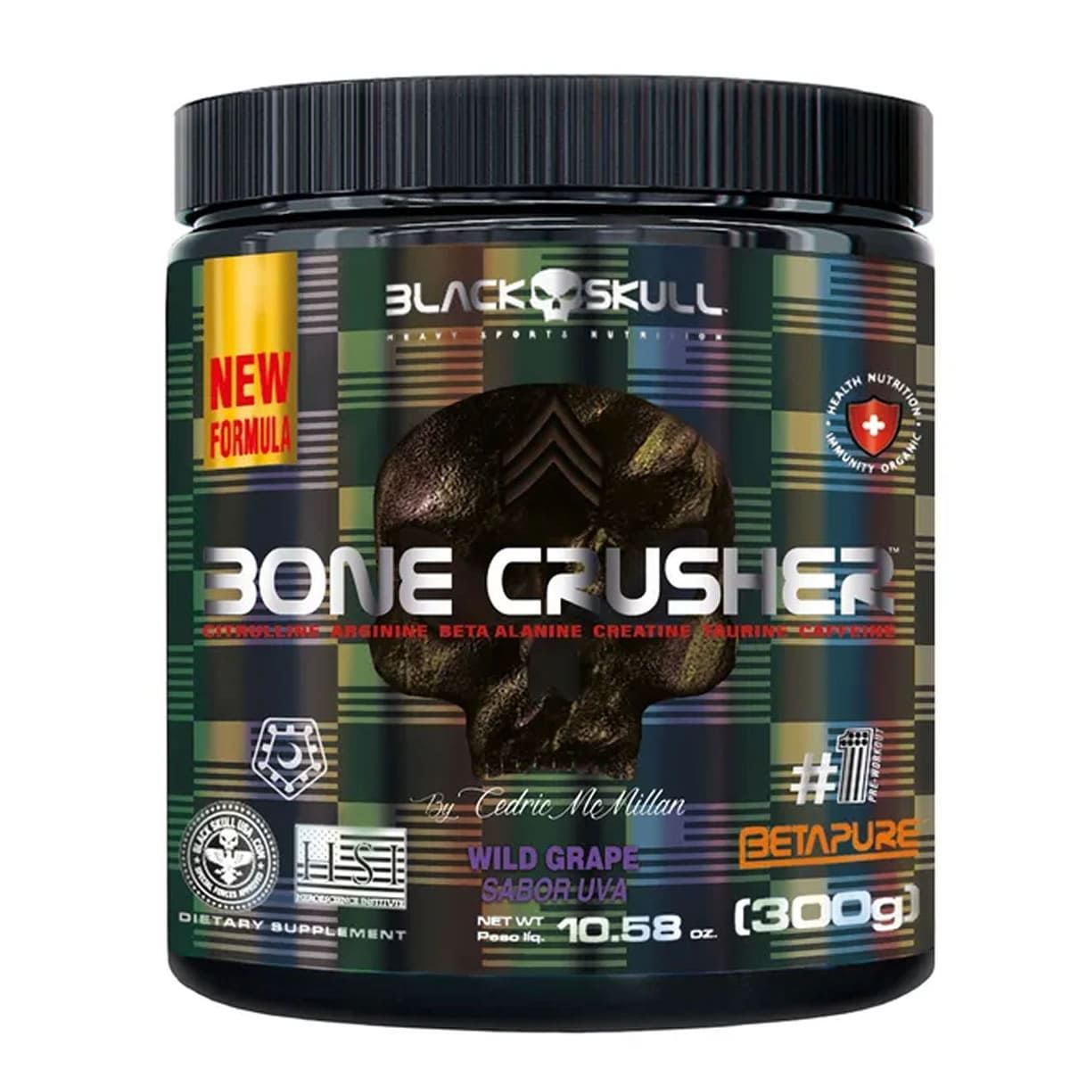 Bone Crusher Nova F�rmula - 300g Uva - Black Skull