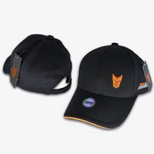 Bon� Unissex Com Ajuste Metal - Preto Com Laranja - New Millen