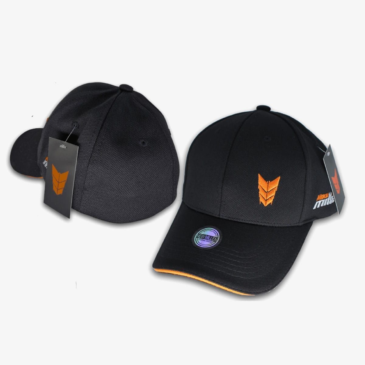 Bone Unissex Fechado - Preto e Laranja - New Millen
