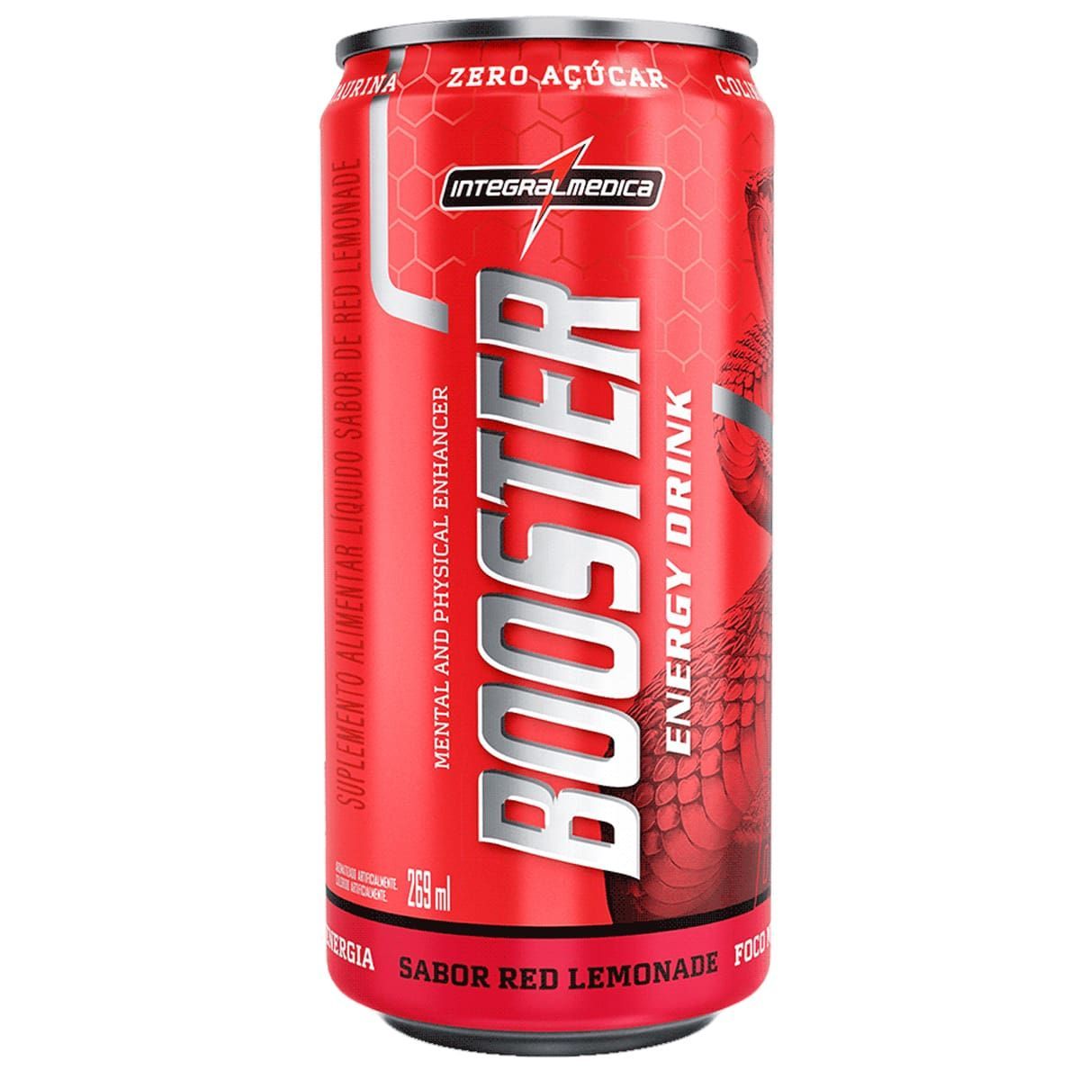 Booster Energy Drink - 269ml Red Lemonade - IntegralM�dica*** Data Venc. 09/09/2023