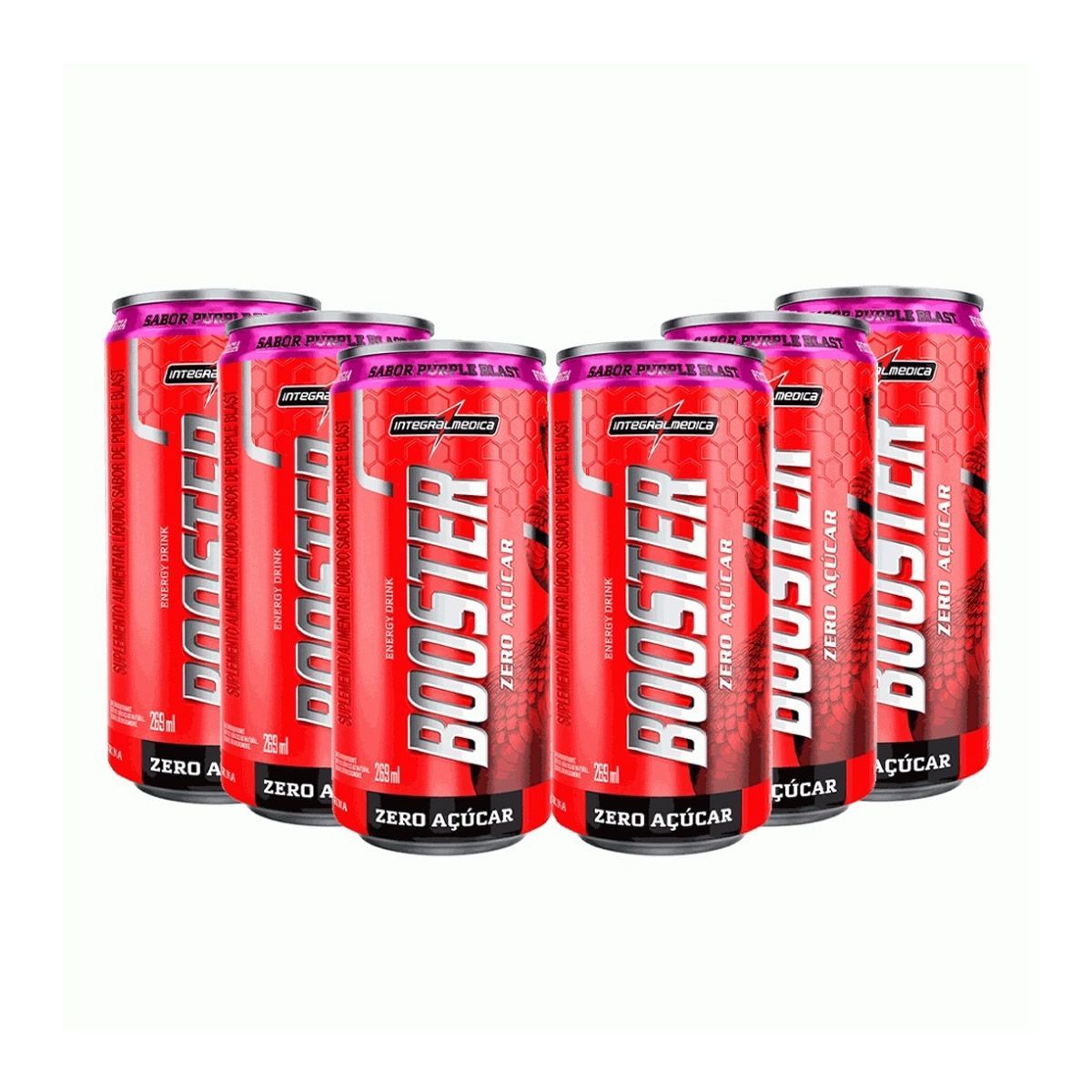 Booster Energy Drink - 6 Unidades 269ml Purple Blast - Integral M�dica