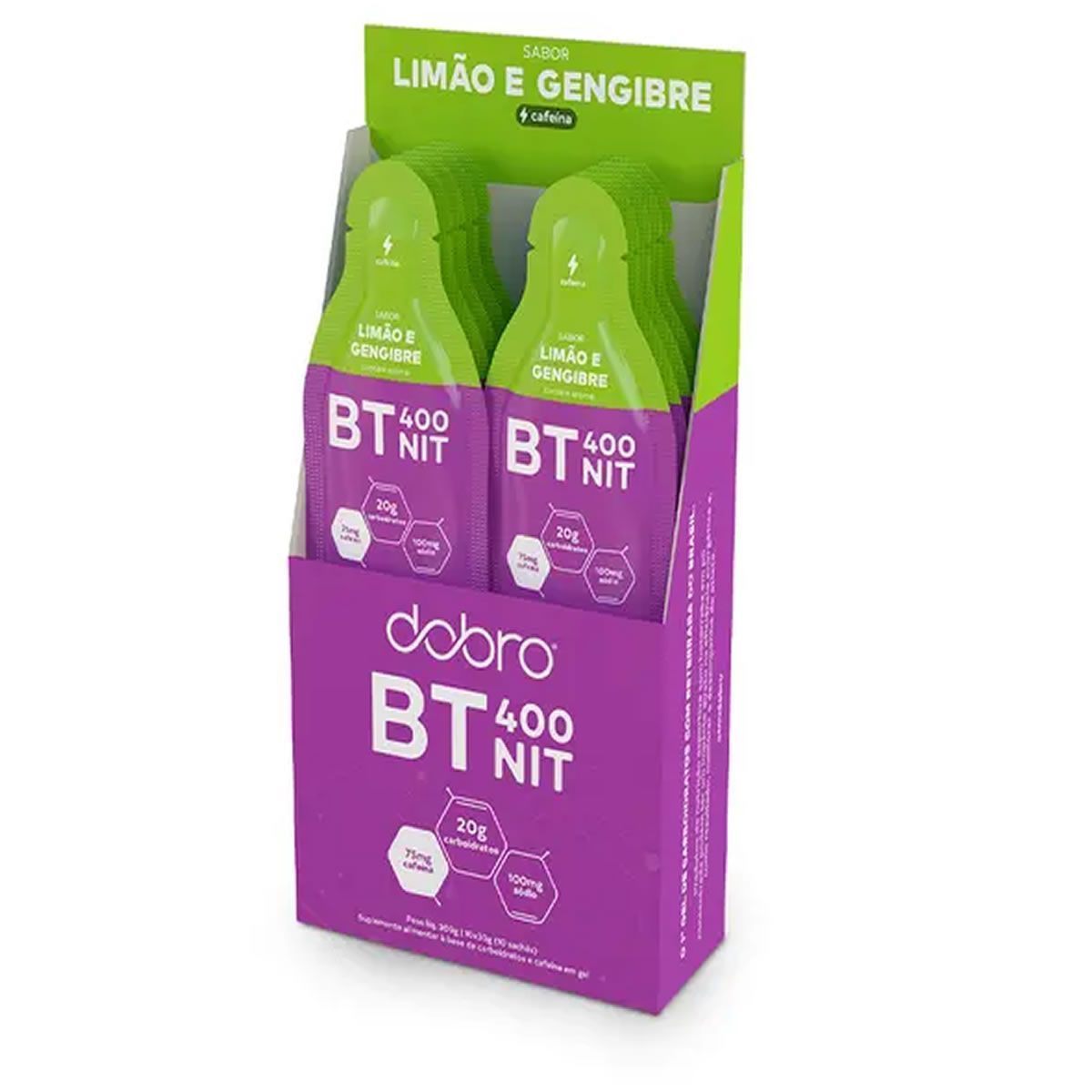 BT Nitrato Gel Cafe�na - 10 Sach�s 30g Lim�o e Gengibre - Dobro