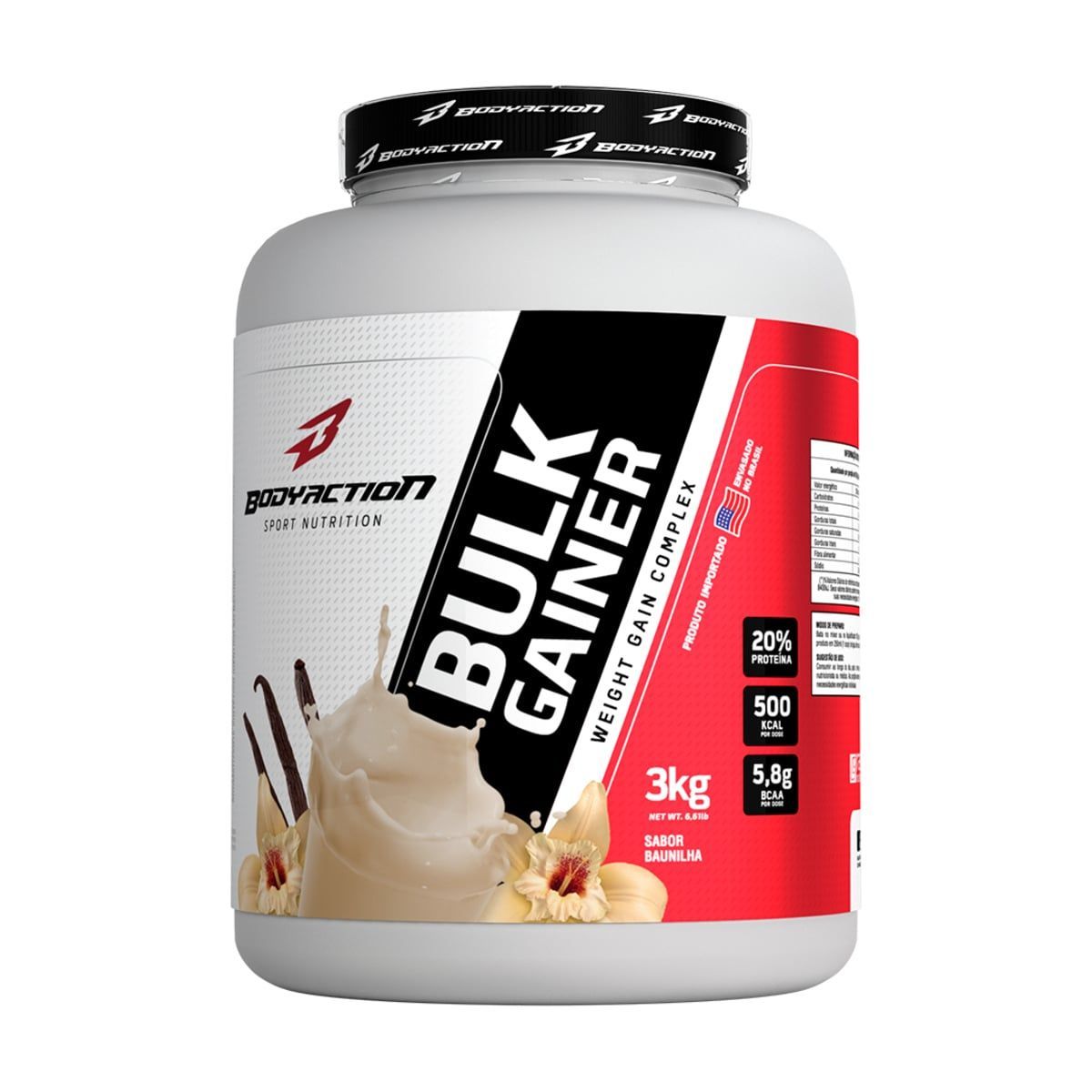 Bulk Gainer - 3000g Baunilha - BodyAction