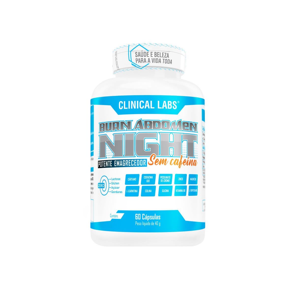 Burn Abdomen Night - 60 C�psulas - Body Nutry*** CAPSULA ESTOURADA *** Data Venc. 02/02/2024