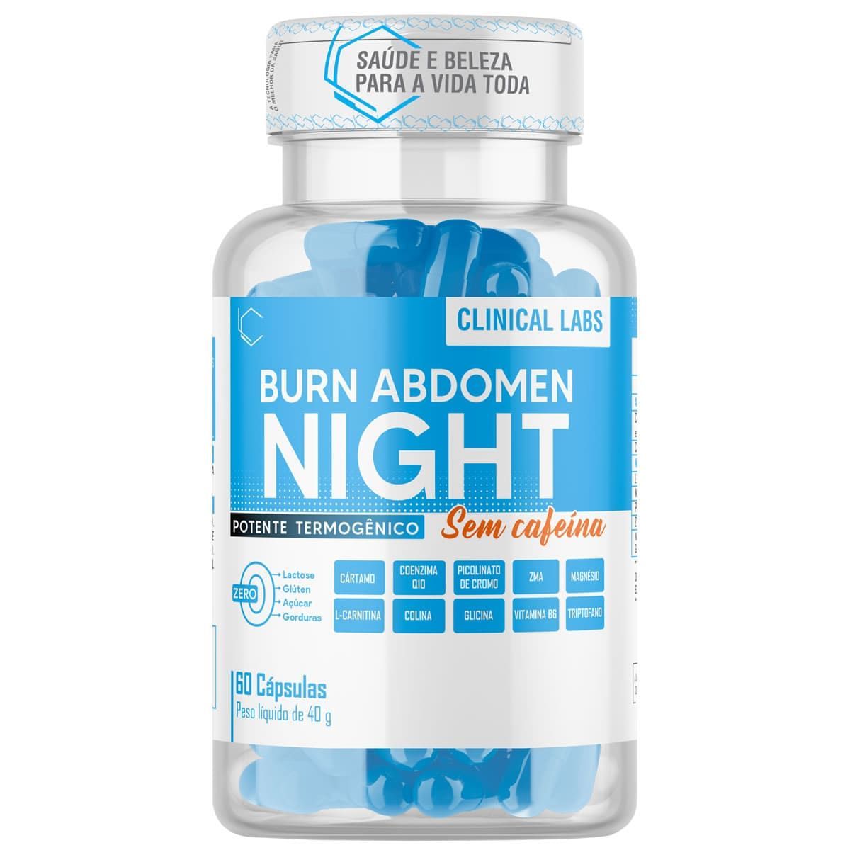 Burn Abdomen Night - 60 C�psulas - Body Nutry