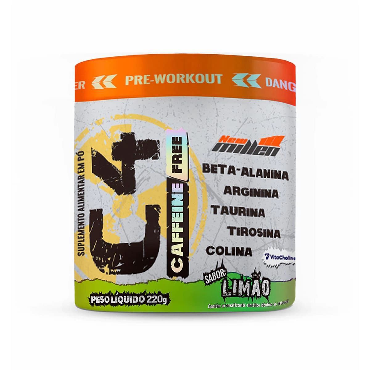 C4 Caffeine Free com Colina - 220g Lim�o - New Millen