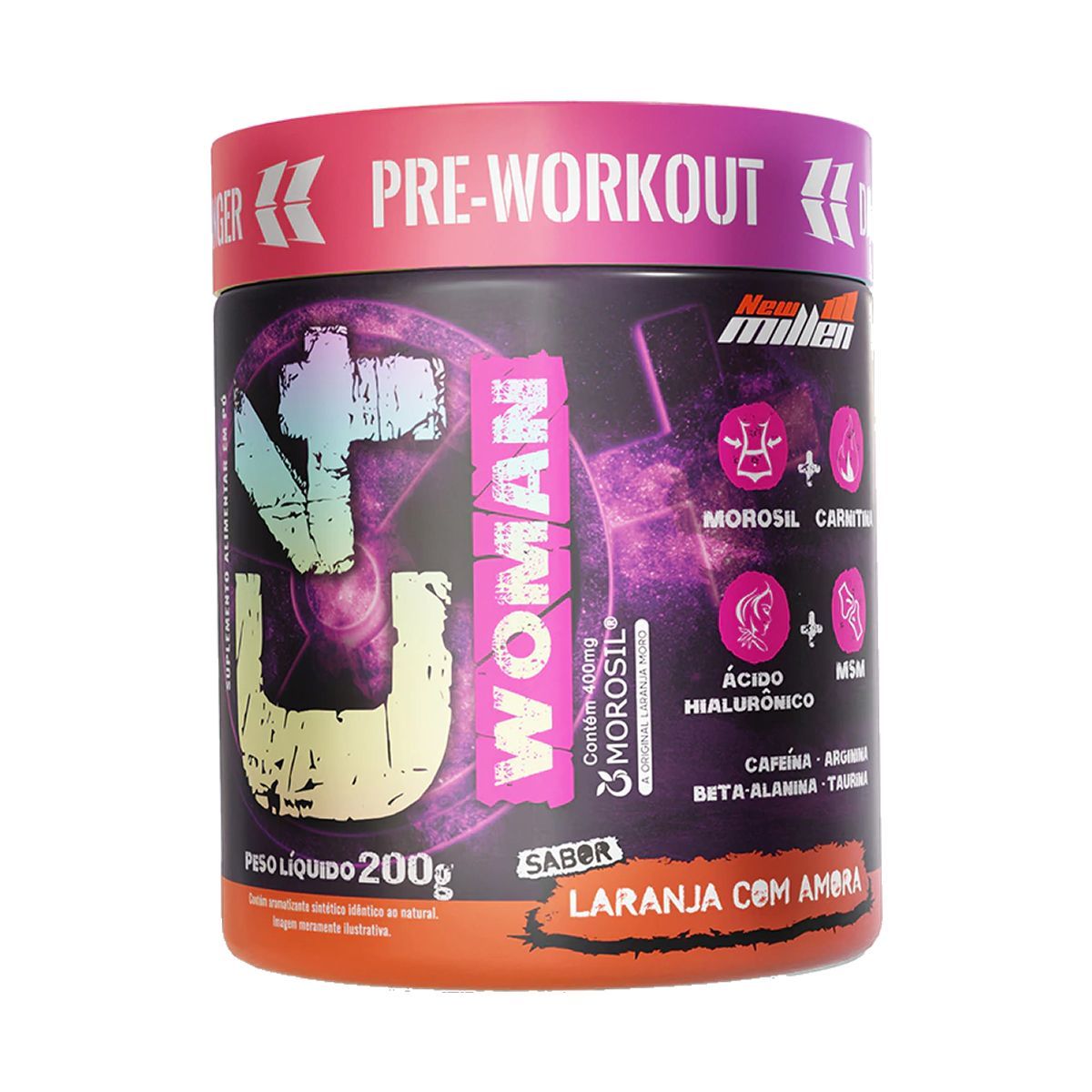 C4 Woman - 200g Laranja com Amora - New Millen