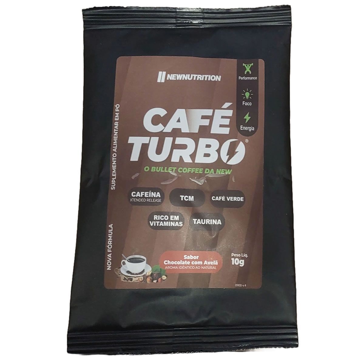 Caf� Turbo - 1 Sach� 10g Chocolate com Avel� - Newnutrition	