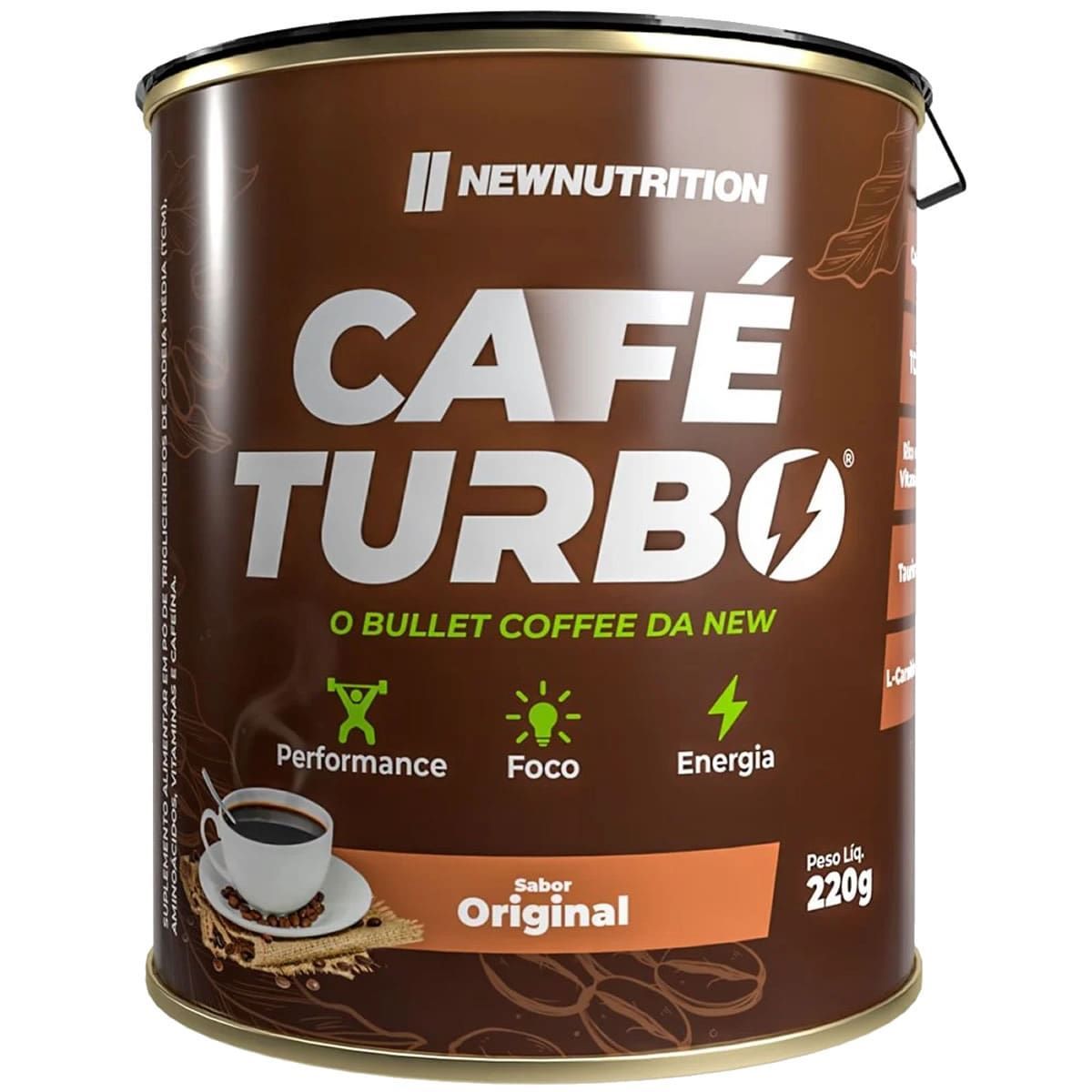 Caf� Turbo - 220g Original - NewNutrition*** Data Venc. 30/04/2025