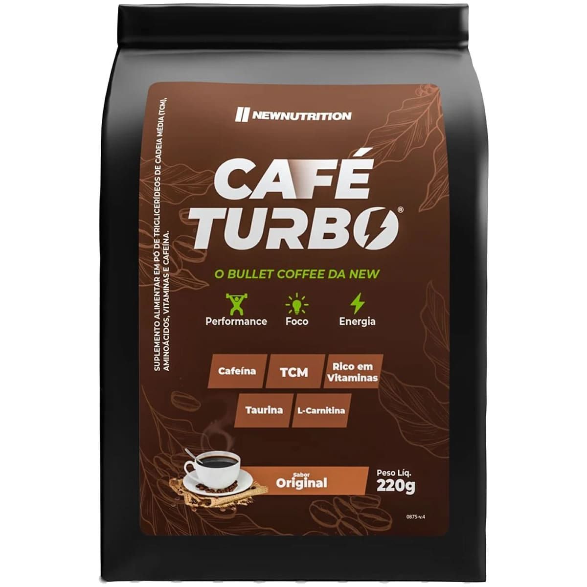 Caf� Turbo - 220g Refil Original - NewNutrition*** Data Venc. 30/6/23