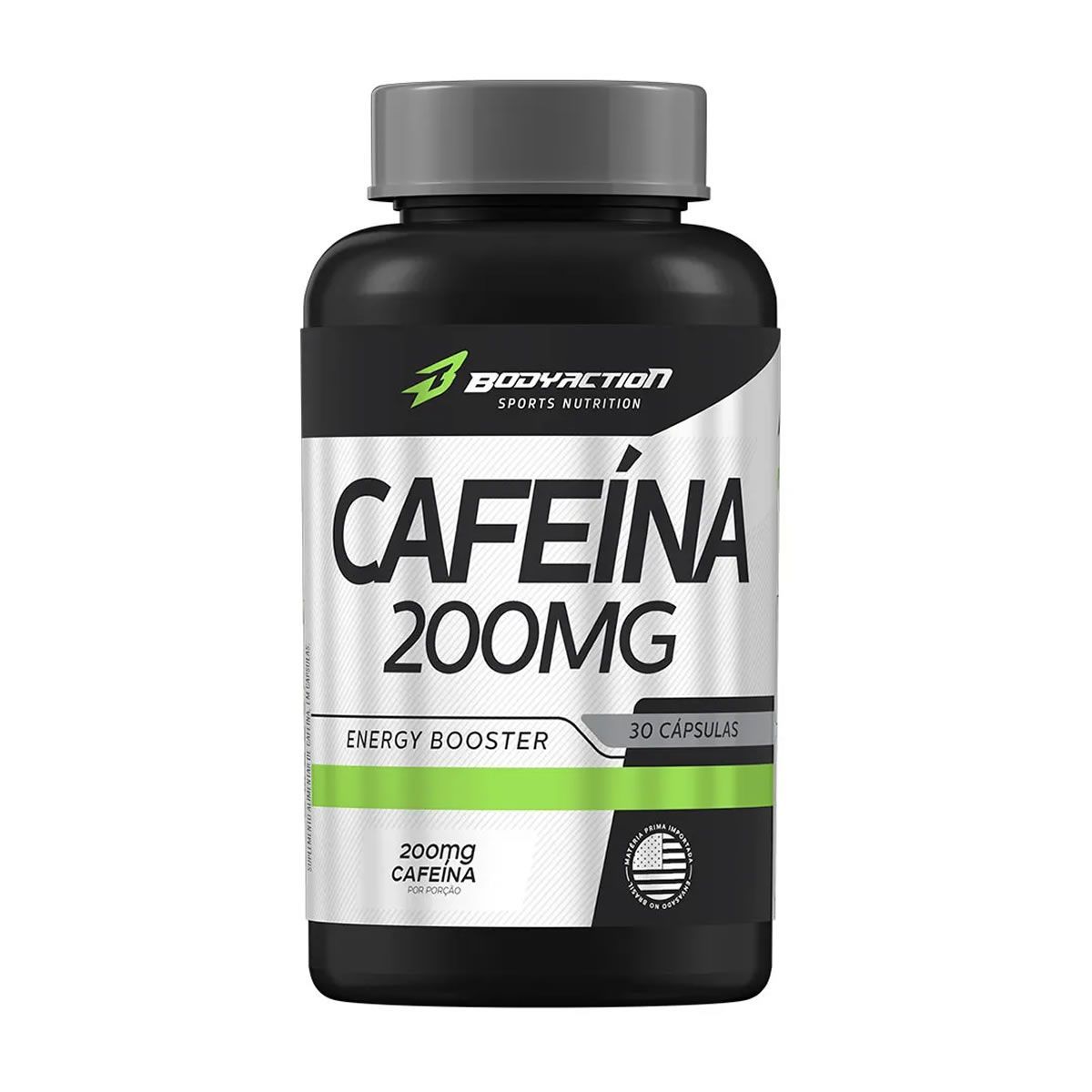 Cafe�na 200mg - 30 C�psulas - BodyAction