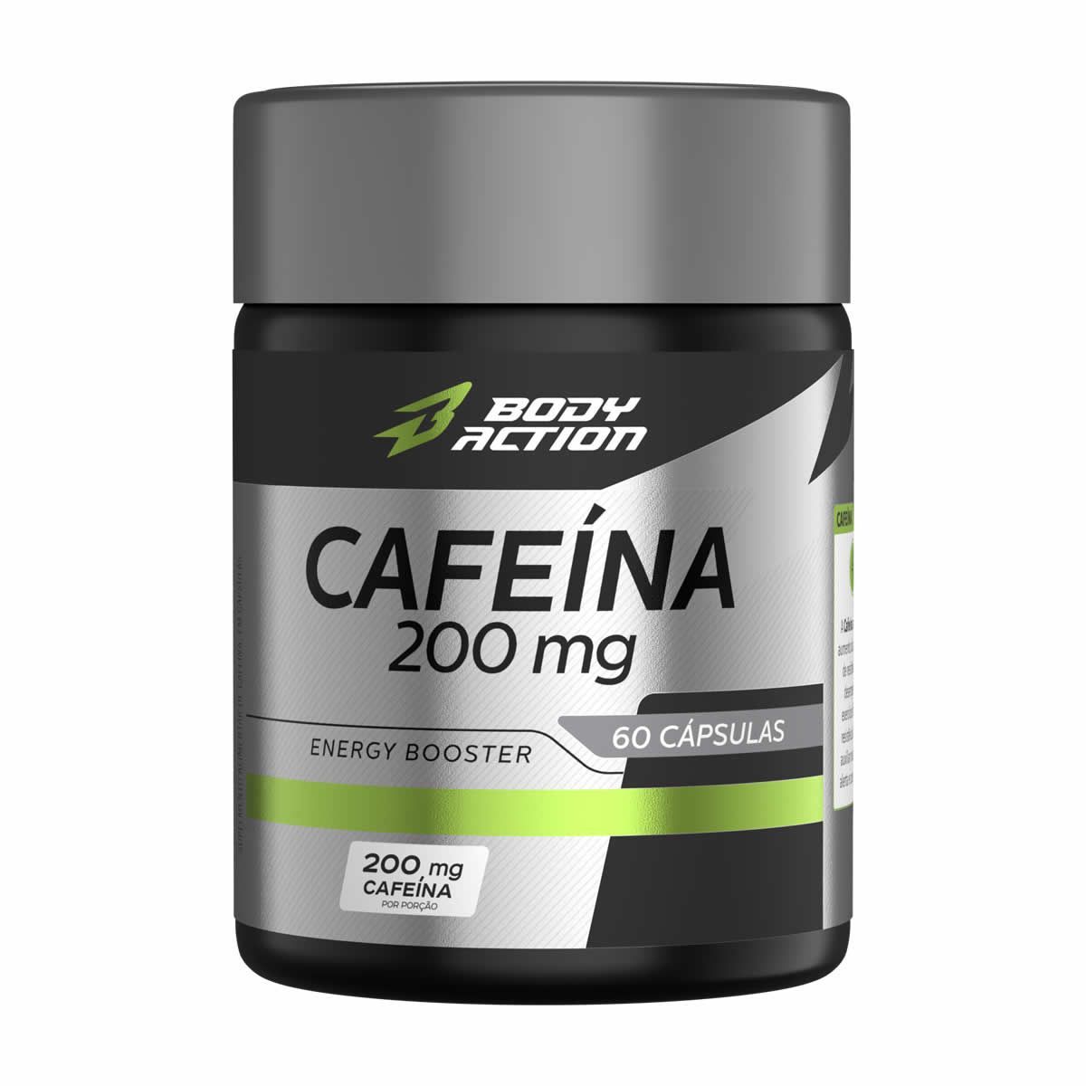 Cafeina 200mg - 60 C�psulas - Body Action