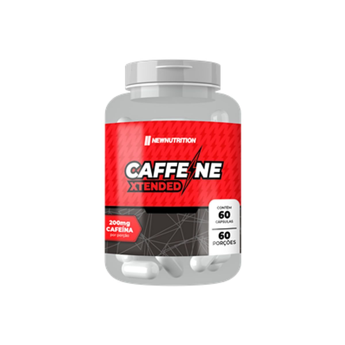 Caffeine - 200mg Xtended 60 C�psulas - NewNutrition