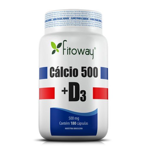 Calcio 500 + D3 - 180 C�psulas - Fitoway