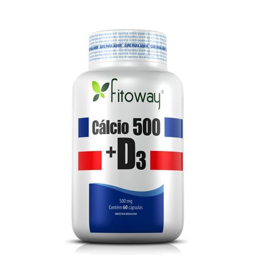 Calcio 500 + D3 - 60 C�psulas - Fitoway