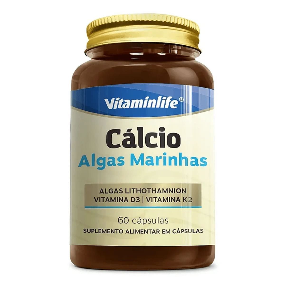 C�lcio Algas Marinhas - 60 C�psulas - VitaminLife*** Data Venc. 30/11/2024