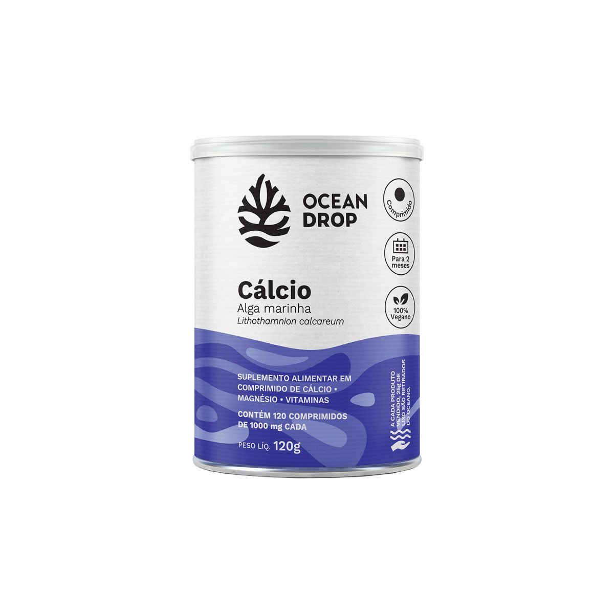 C�lcio de Algas Marinhas - 120 Tablets - Ocean Drop