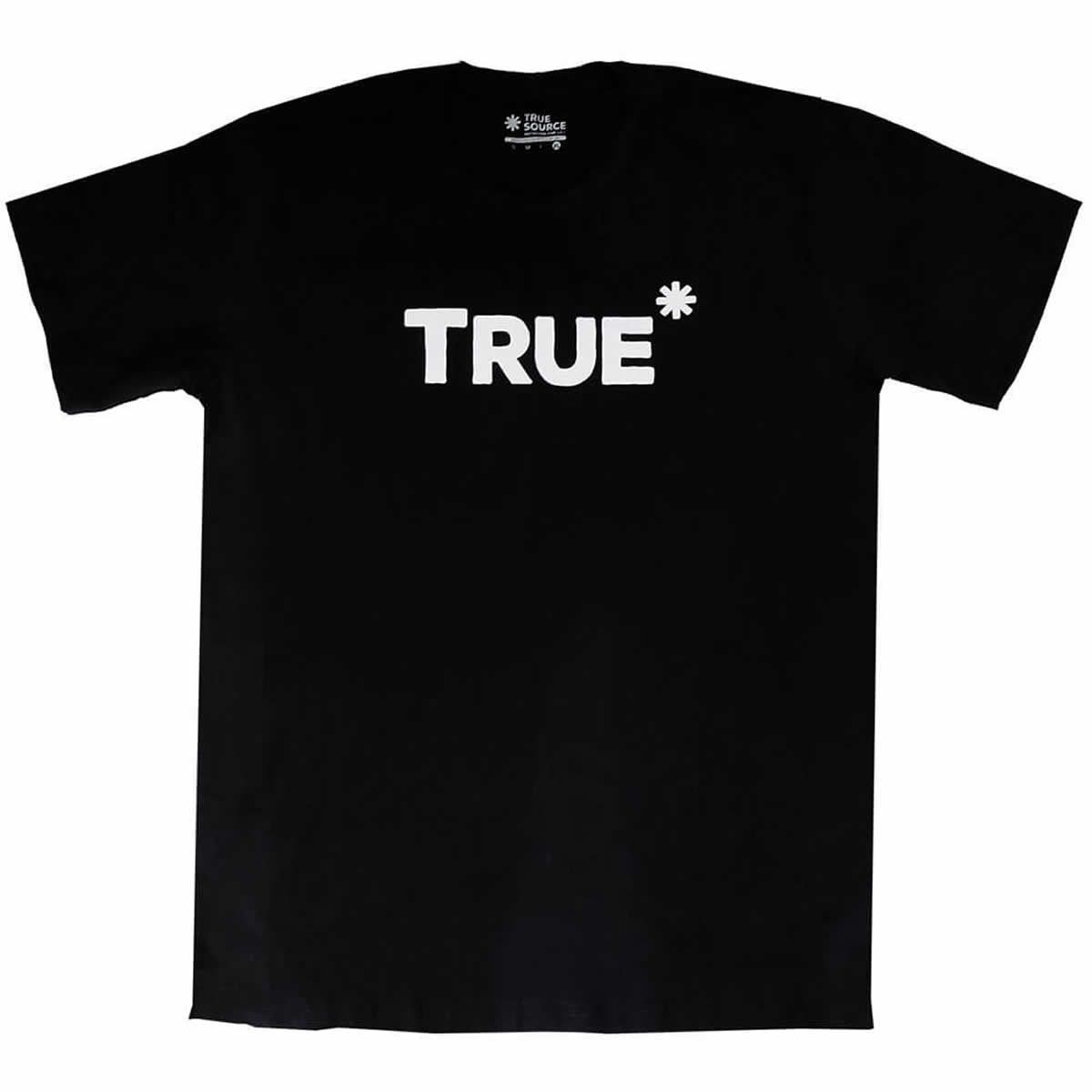 Camiseta Algod�o True Source -Tam. GG Preta com Asterisco Branco- True Surce