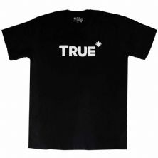 Camiseta Algod�o True Source -Tam. GG Preta com Asterisco Branco- True Surce