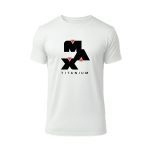 Camiseta Dry-Fit Max - Tamanho EG Branca - Max Titanium