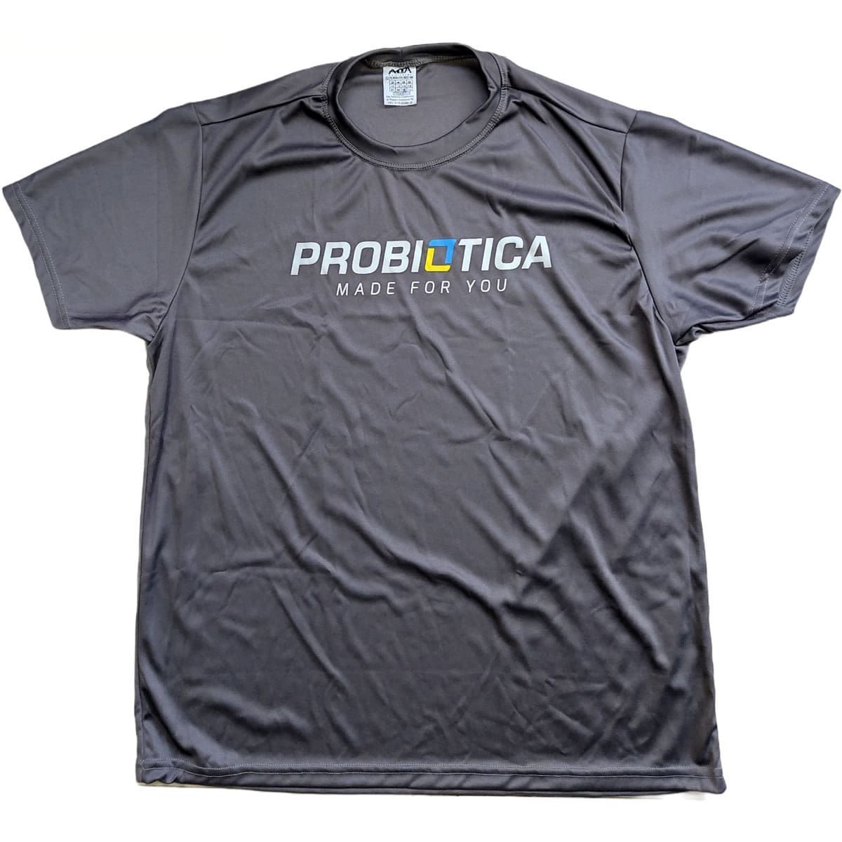 Camiseta Dry Fit - Tamanho G Cinza - Probi�tica