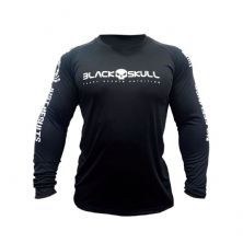 Camiseta Dryfit Manga Longa - Tamanho XG Preto - Black Skull